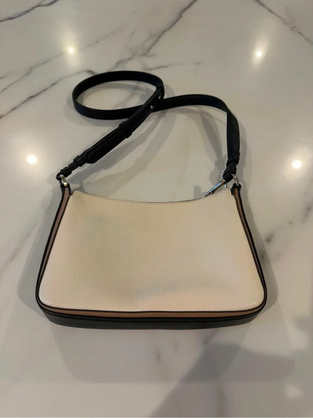kate spade new york hudson medium colorblock pebbled leather crossbody bag